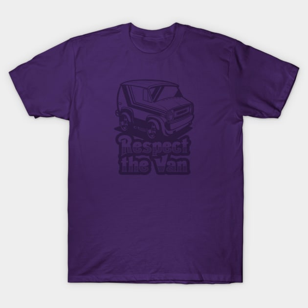 Respect The Van (Ghost) - Purple T-Shirt by jepegdesign